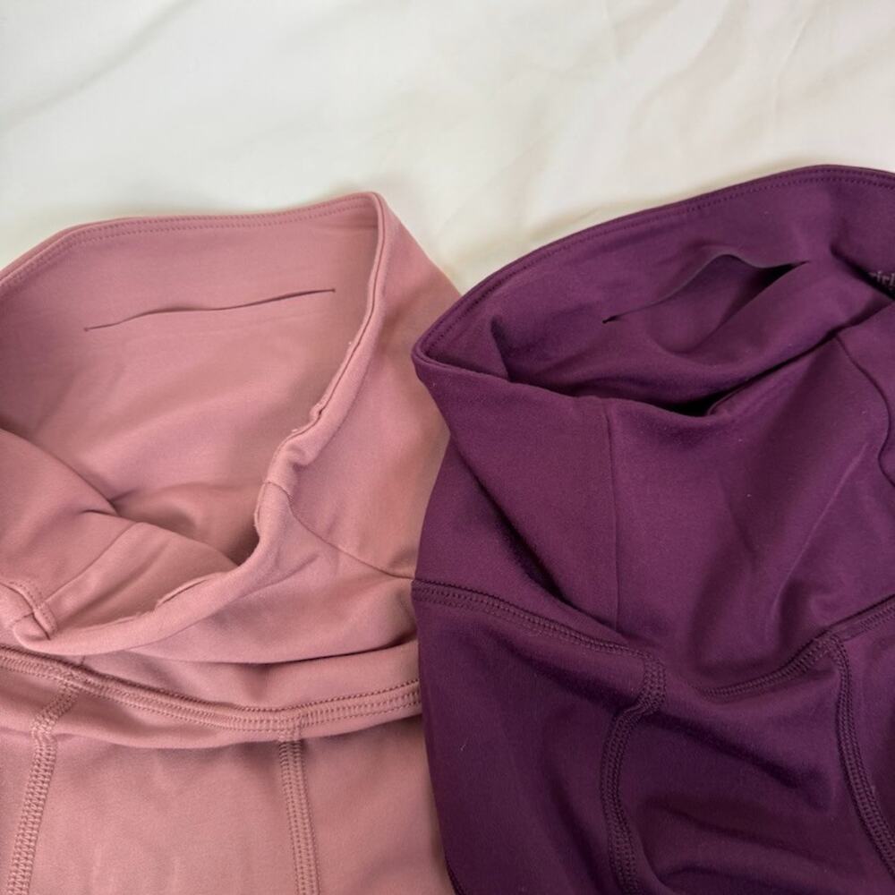 Lot x 2 GIRLFRIEND COLLECTIVE Econyl XXS Leggings Hi Rise Mauve Pink Purple - Picture 8 of 14